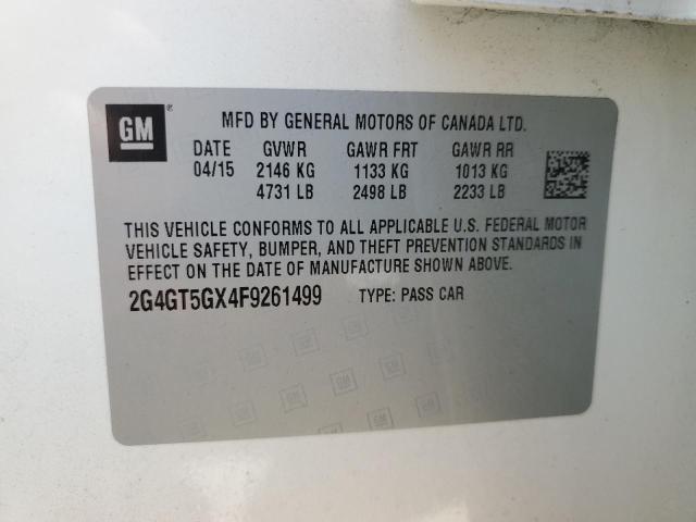 2015 BUICK REGAL GS 2G4GT5GX4F9261499