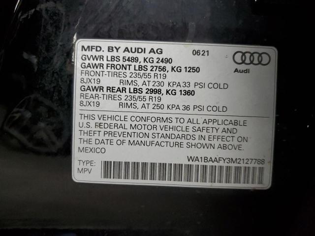 2021 AUDI Q5 PREMIUM - WA1BAAFY3M2127788