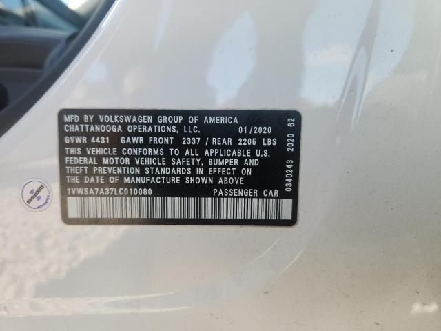 2020 VOLKSWAGEN PASSAT SE 1VWSA7A37LC010080