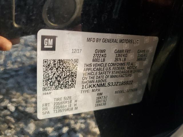 2018 GMC ACADIA SLT-1 1GKKNMLS3JZ185922