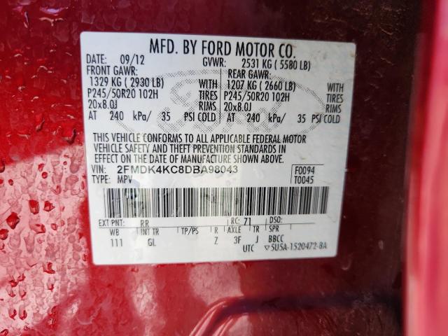 2013 FORD EDGE LIMIT - 2FMDK4KC8DBA98043