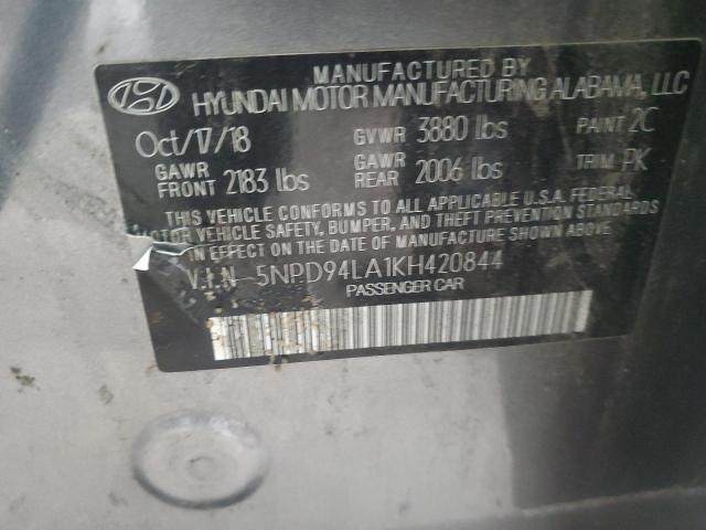 2019 HYUNDAI ELANTRA EC 5NPD94LA1KH420844