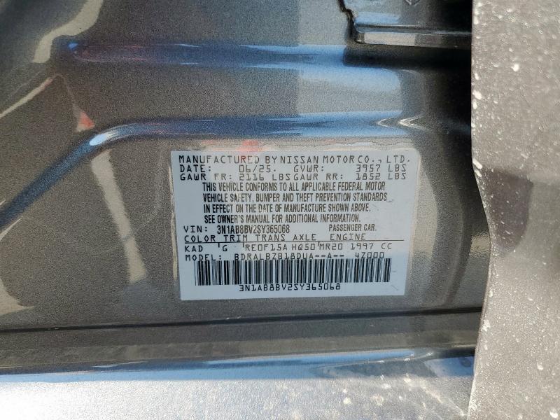 2025 NISSAN SENTRA S - 3N1AB8BV2SY365068