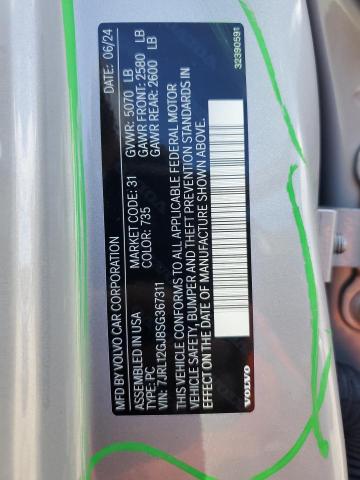 2025 VOLVO S60 CORE 7JRL12GJ8SG367311
