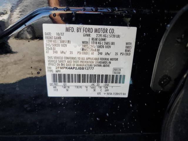 2018 FORD EDGE SPORT 2FMPK4AP2JBB13777