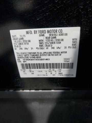 2016 FORD EXPLORER P 1FM5K8HT0GGB51463