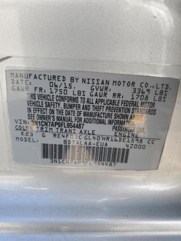 2015 NISSAN VERSA S 3N1CN7AP9FL954487
