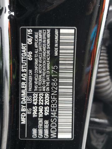 2015 MERCEDES-BENZ CLA 250 WDDSJ4EB3FN286175