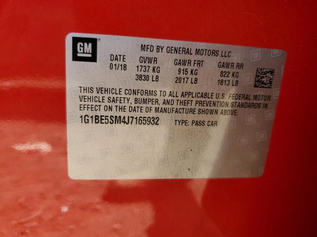 2018 CHEVROLET CRUZE LT 1G1BE5SM4J7165932