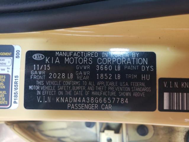 2016 KIA RIO LX KNADM4A38G6657784