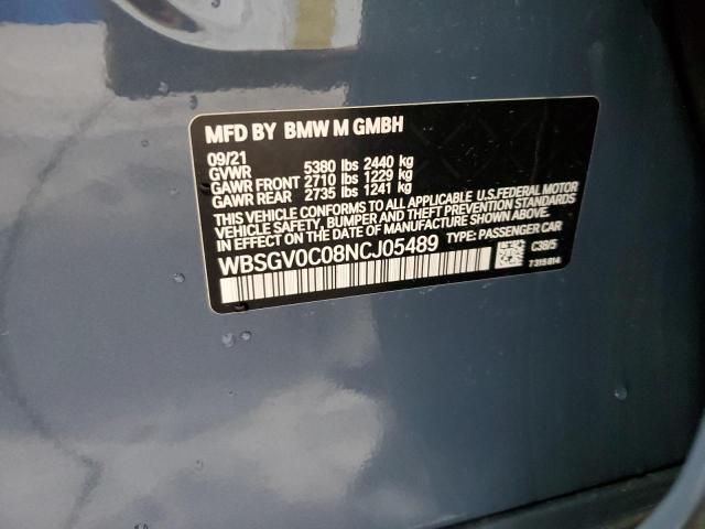 2022 BMW M8 WBSGV0C08NCJ05489