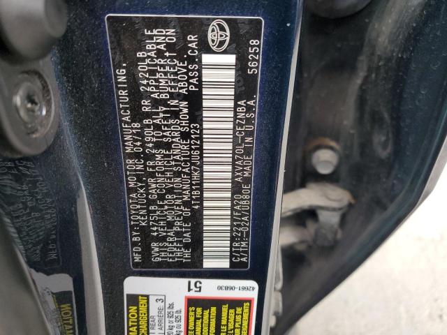 2018 TOYOTA CAMRY L - 4T1B11HK7JU612123