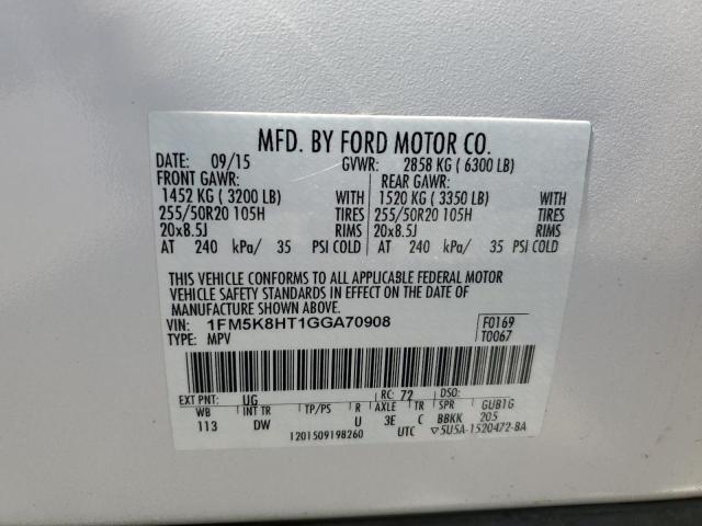 2016 FORD EXPLORER P 1FM5K8HT1GGA70908