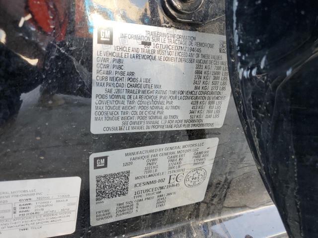 2021 GMC SIERRA K1500 ELEVATION 1GTU9CED7MZ194645