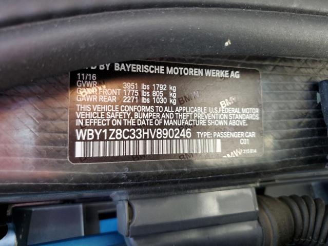 2017 BMW I3 REX WBY1Z8C33HV890246