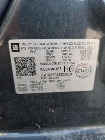 2018 GMC SIERRA K1500 SLT 3GTU2NEC3JG208138