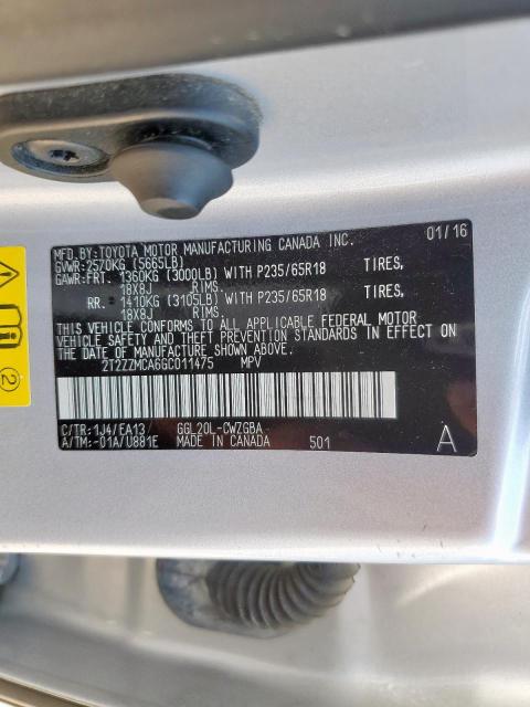 2016 LEXUS RX 350 2T2ZZMCA6GC011475