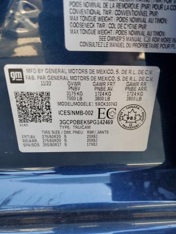 2023 CHEVROLET SILVERADO 3GCPDBEK5PG142469