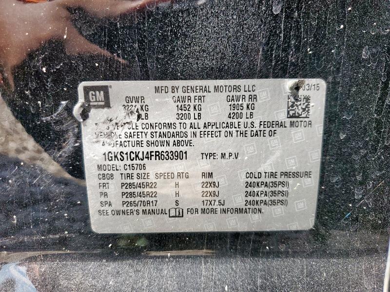 2015 GMC YUKON DENA - 1GKS1CKJ4FR633901