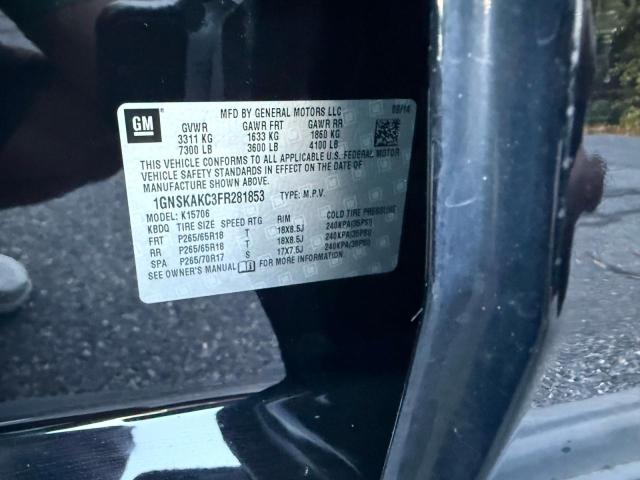 2015 CHEVROLET TAHOE K150 1GNSKAKC3FR281853