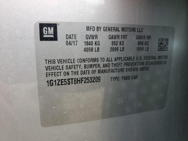 2017 CHEVROLET MALIBU LT - 1G1ZE5ST8HF253209