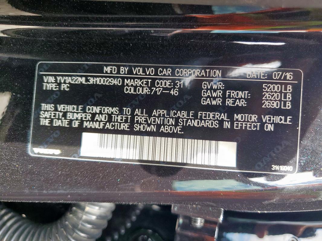 2017 VOLVO S90 T6 INSCRIPTION YV1A22ML3H1002940