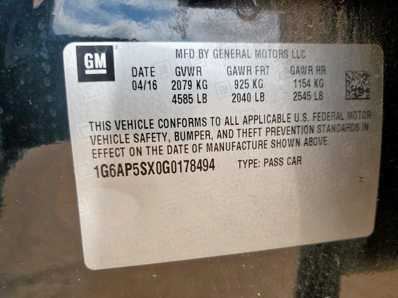 2016 CADILLAC CTS #3285690685