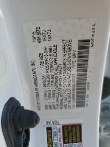 2016 HONDA CR-V TOURING 5J6RM4H90GL007023