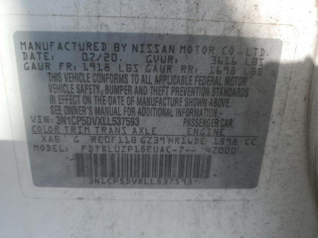 2020 NISSAN KICKS SR 3N1CP5DVXLL537593