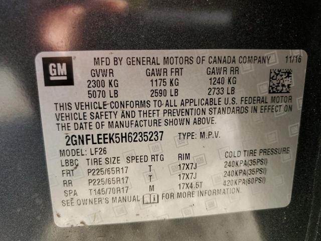 2017 CHEVROLET EQUINOX LS - 2GNFLEEK5H6235237