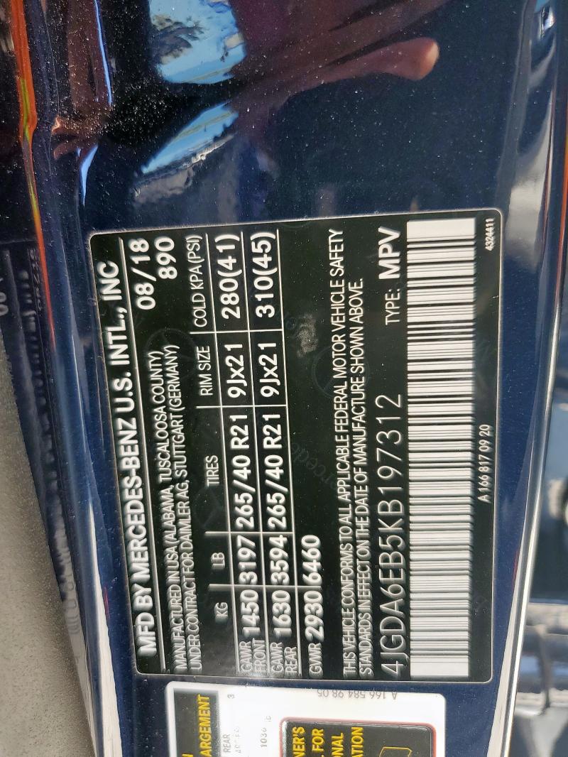 2019 MERCEDES-BENZ GLE 43 AMG - 4JGDA6EB5KB197312