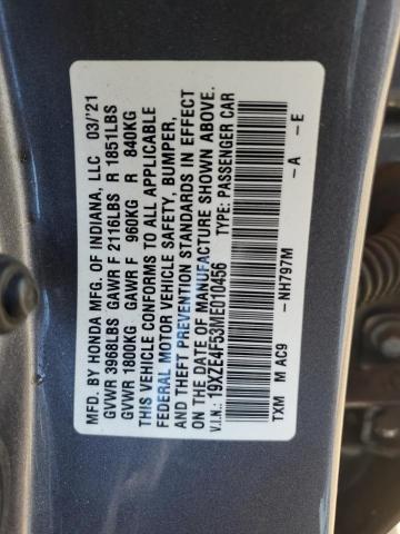 2021 HONDA INSIGHT EX #3292461698