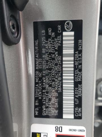 2020 LEXUS ES 350 58ADZ1B14LU073490