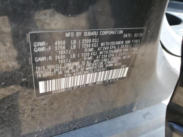 2020 SUBARU OUTBACK LI 4S4BTANC2L3183361