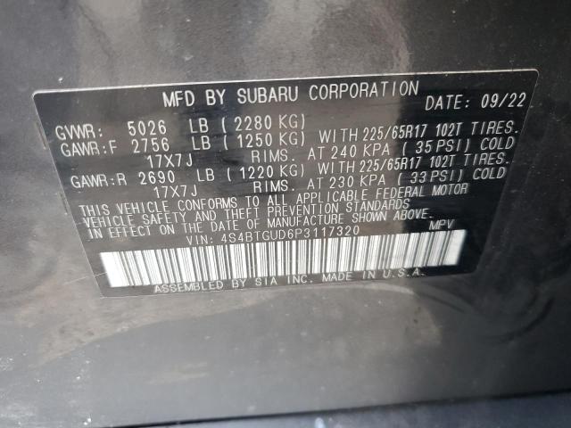 2023 SUBARU OUTBACK WI 4S4BTGUD6P3117320