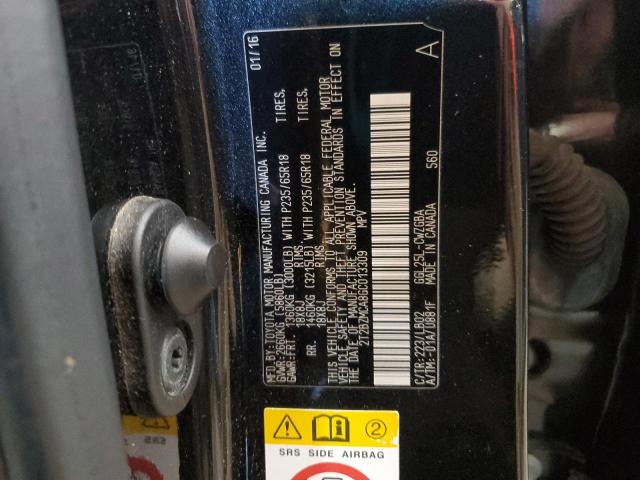 2016 LEXUS RX 350 BAS 2T2BZMCA8GC013309