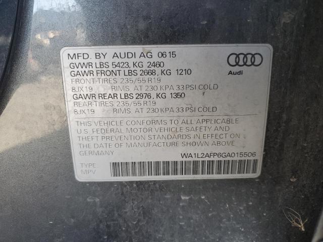 2016 AUDI Q5 PREMIUM WA1L2AFP6GA015506