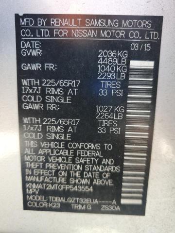 2015 NISSAN ROGUE S KNMAT2MT0FP543554