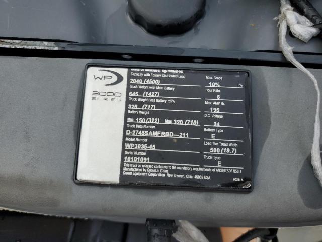 2020 CROWN ELECTRIC PALLET JACK #3246796841