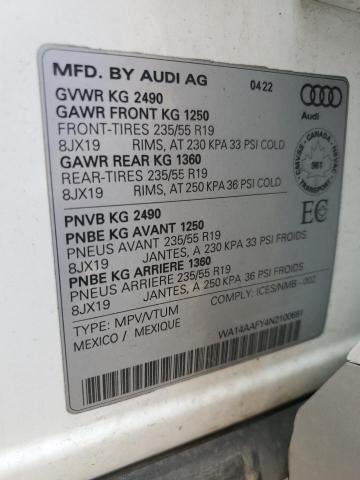 2022 AUDI Q5 SPORTBA WA14AAFY4N2100691