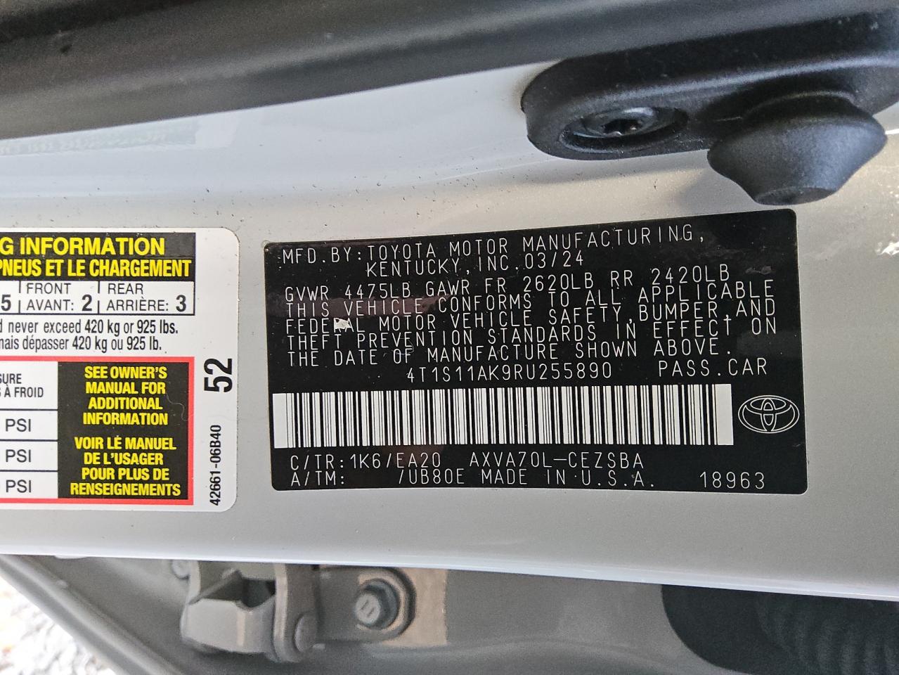 TOYOTA CAMRY SE NIGHT SHADE