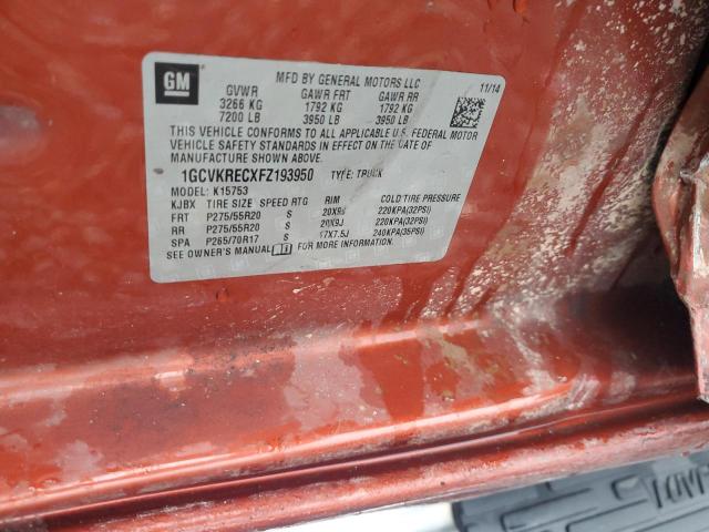 2015 CHEVROLET SILVERADO - 1GCVKRECXFZ193950