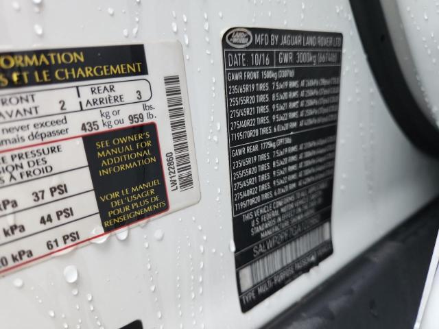 2016 LAND ROVER RANGE ROVE - SALWR2PF7GA122860