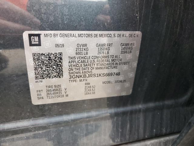 2019 CHEVROLET BLAZER RS 3GNKBJRS1KS669748