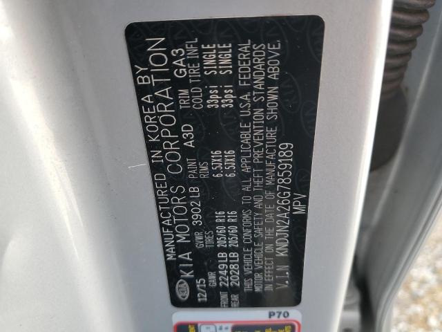 2016 KIA SOUL KNDJN2A26G7859189