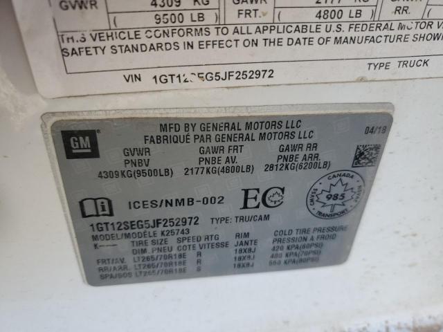 2018 GMC SIERRA K25 1GT12SEG5JF252972
