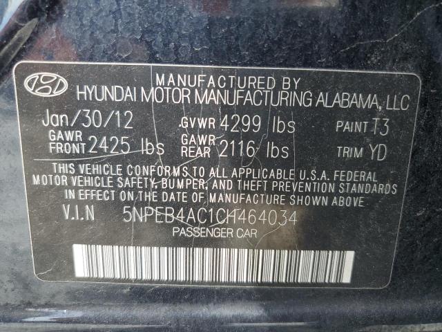 2012 HYUNDAI SONATA GLS - 5NPEB4AC1CH464034