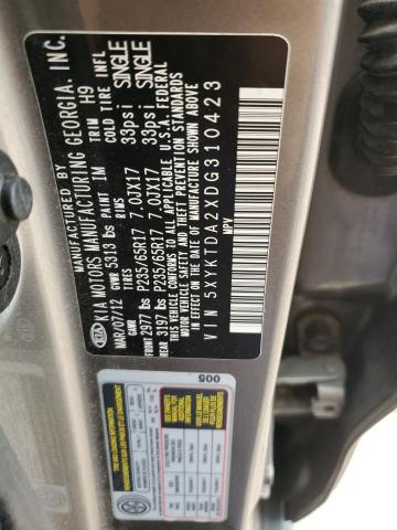 2013 KIA SORENTO LX - 5XYKTDA2XDG310423