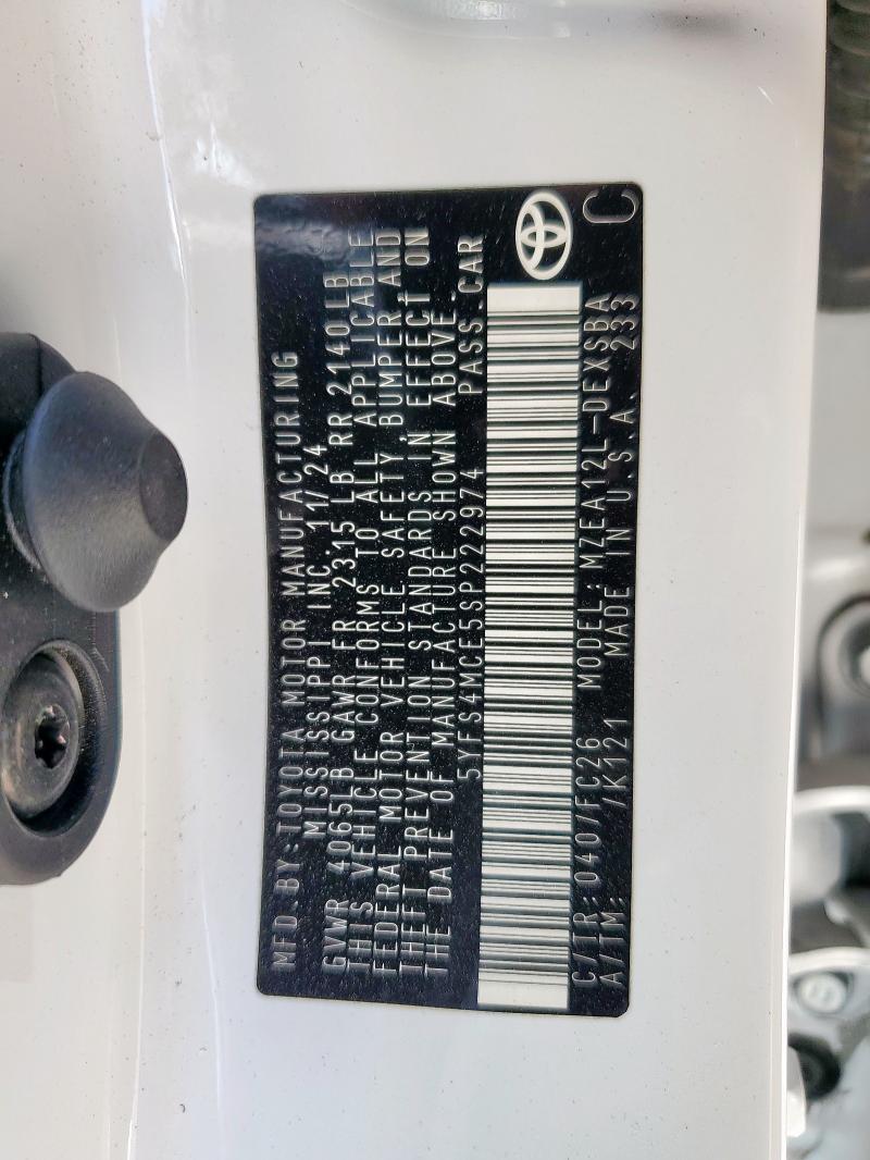 2025 TOYOTA COROLLA SE - 5YFS4MCE5SP222974