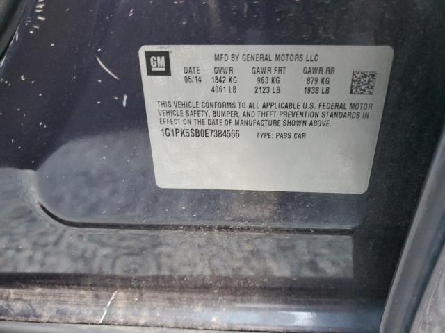 2014 CHEVROLET CRUZE LT - 1G1PK5SB0E7384566